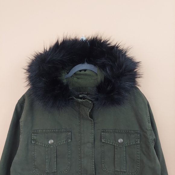 NWOT American Eagle Women's Faux Fur Utility Jacket - Picture 3 of 13